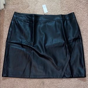 NWT Loft Faux Leather Wrap Skirt